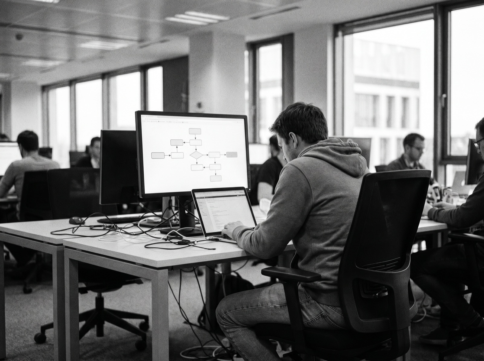 A developer building an automation workflow